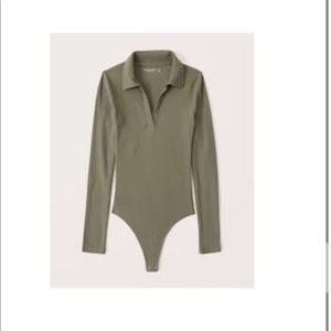 Abercrombie olive green long sleeve body suit
